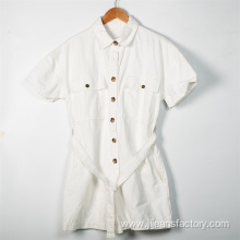 Wholesale Ladies White Denim Shirt Dress